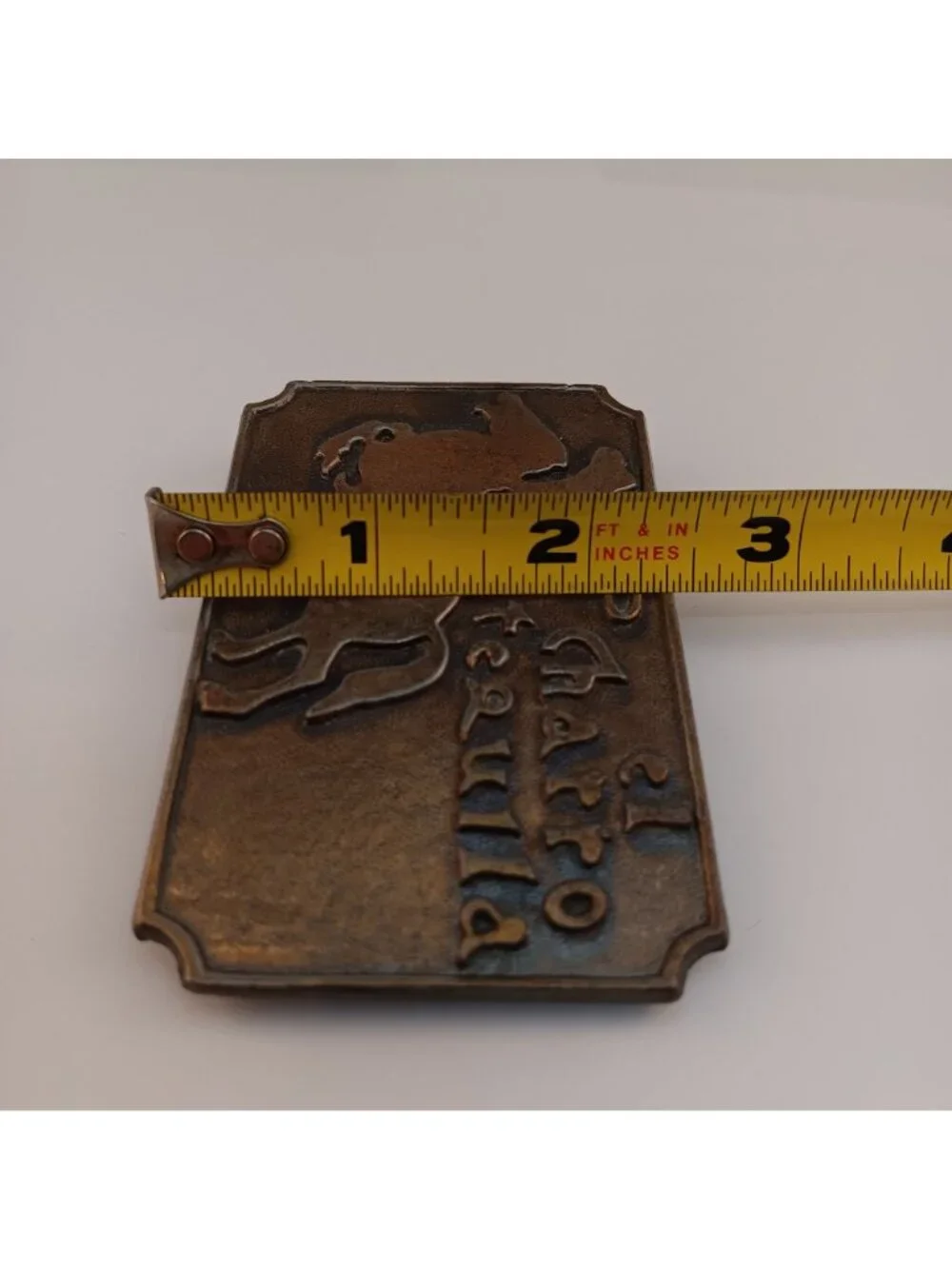Vintage El Charro Tequila Belt Buckle Metal Bronco Embossed Design Product Of Me
